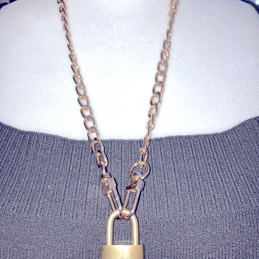 🔑LOUIS VUITTON🔑Gold Lock #318 w/Hold Unbranded Chain - Picture 12 of 14